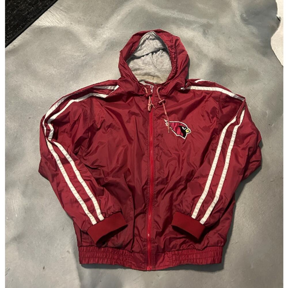 Vintage 90s Arizona Cardinals NFL Gameday Hooded Jacket Mens M Red